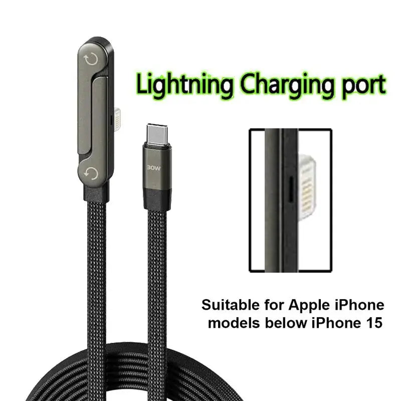 MREGB 240W Fast Charging C-Type Adapter Cable Charger - 2-In-1 Portable All-In-1 Stand Cord for Mobile Devices (Gaming, Travel Use) - Durable Summerwins Fast Chargers