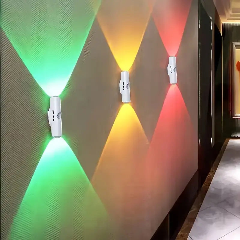3/4-Piece Smart LED Motion Sensor Night Light - RGB Gradient Dimmable Wall Lamp, USB Rechargeable Indoor Ambient Lighting, Magnetic Step Lamp for Entryway, Bedroom, Living Room, Hallway, and DIY Decor