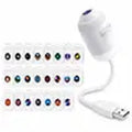 2-In-1 Galaxy Projector Night Light, USB Starry Sky Night Light Projector with Adjustable Brightness, Hd Smart Dynamic 5D Holographic Night Light Projector (With 3/6/12/24 Films)
