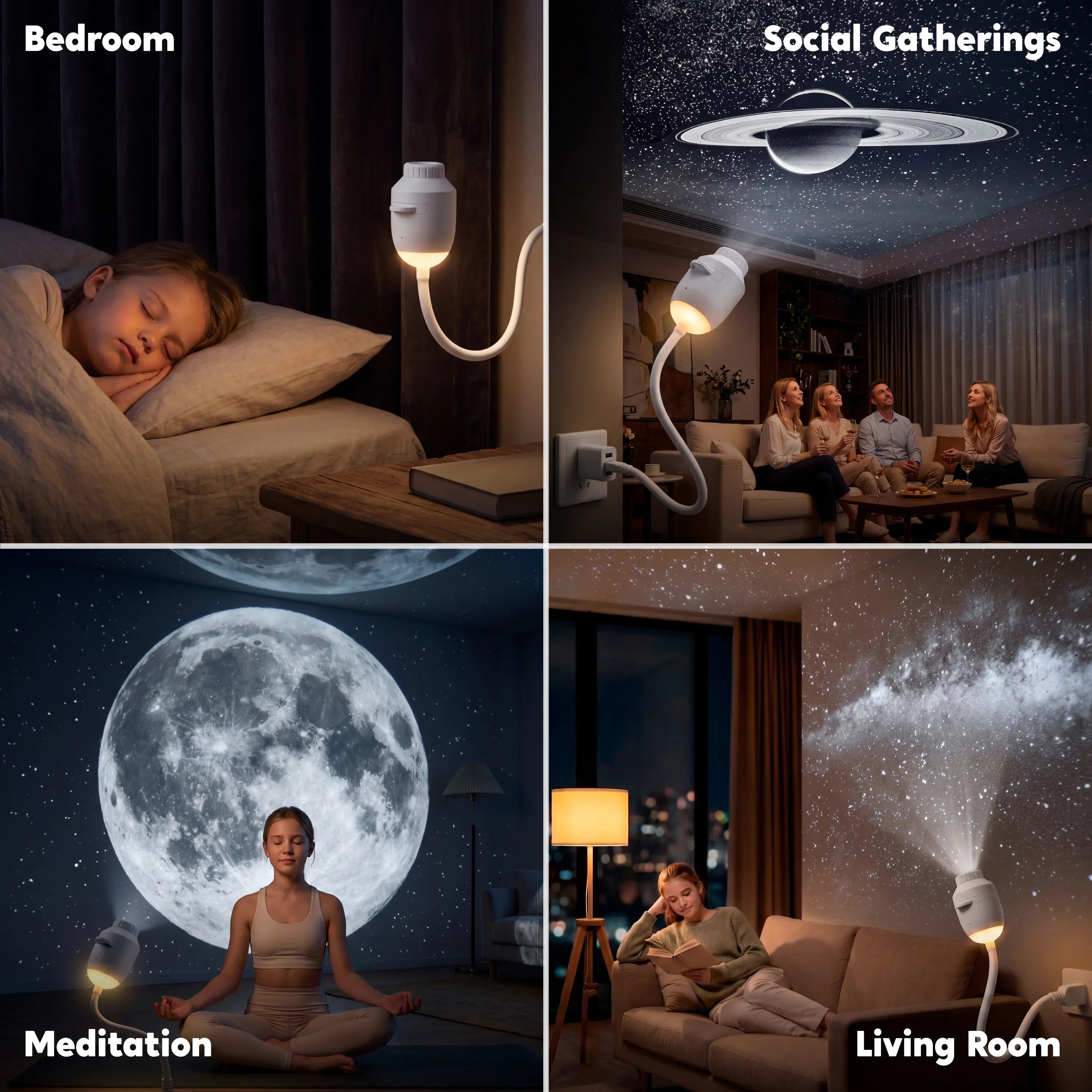 JOYIN 2-In-1 Starry Sky Projector Night Light, Portable Galaxy Projector with 3 Interchangeable Films, USB LED Night Light with Adjustable Brightness & Touch Control, Mini Starry Projector for Bedroom Ceiling Car Home Decor Gift for Adults