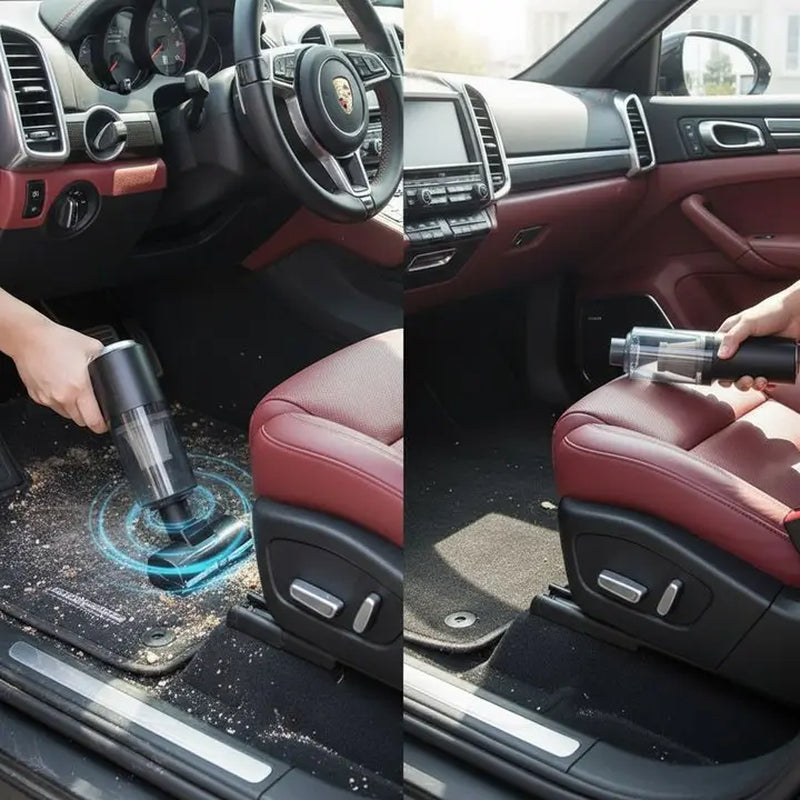 3-in-1 USB Rechargeable Handheld Vacuum Cleaner for Home and Automotive Use with Blower Function and Powerful Suction for Hard-to-Reach Areas