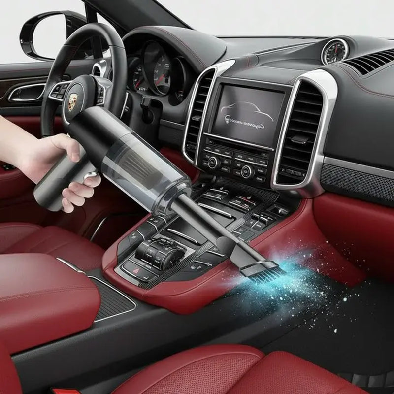 3-in-1 USB Rechargeable Handheld Vacuum Cleaner for Home and Automotive Use with Blower Function and Powerful Suction for Hard-to-Reach Areas