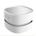 Cordless Mini Desktop Vacuum Cleaner with 360º Rotatable Design, Energy Efficient and High Endurance (90 Minutes) for Home, Office, School, and Keyboard Cleaning (White, AA Battery)