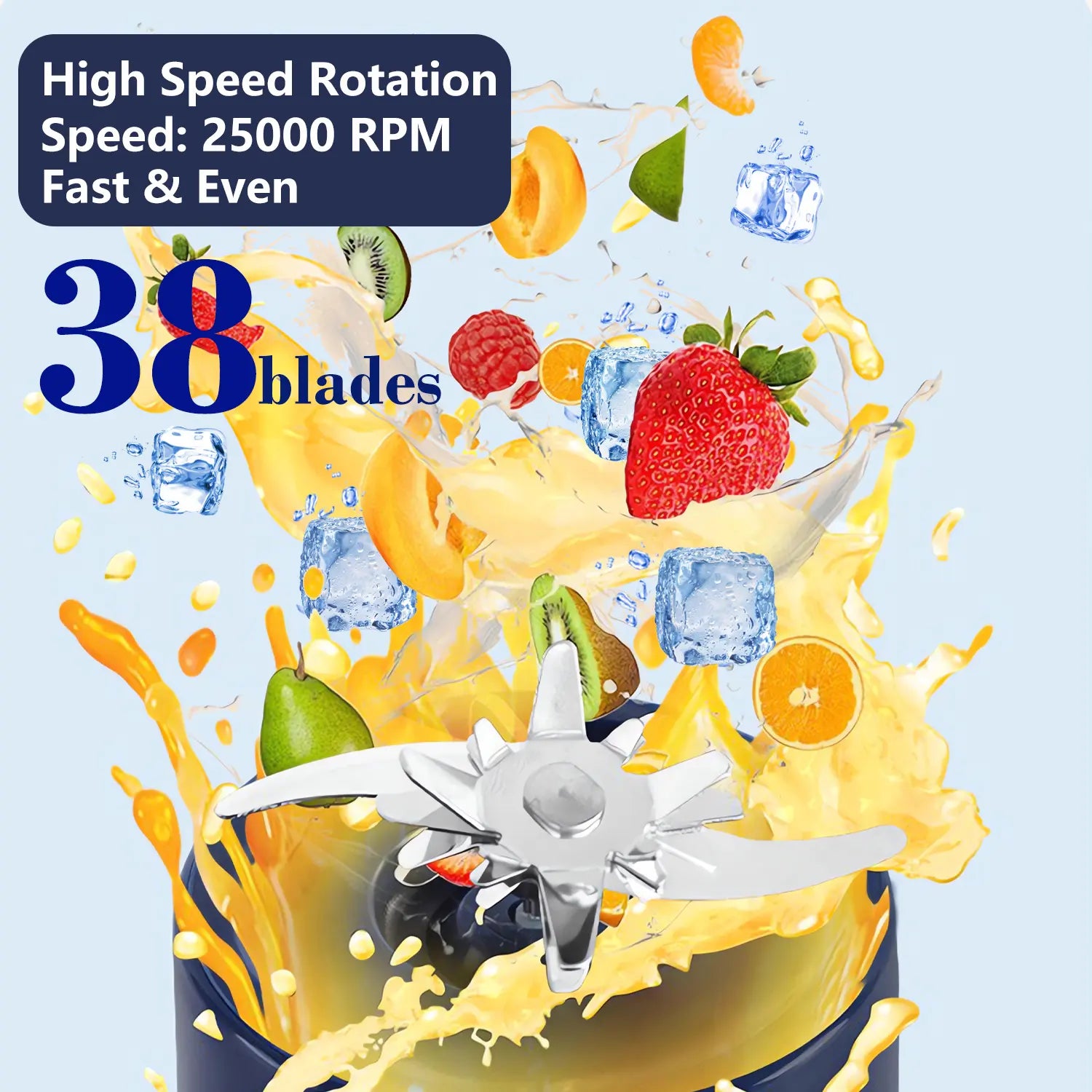Portable Juicer and Blender Cup, USB Rechargeable Multifunctional Smoothie Maker, Essential Summer Appliance