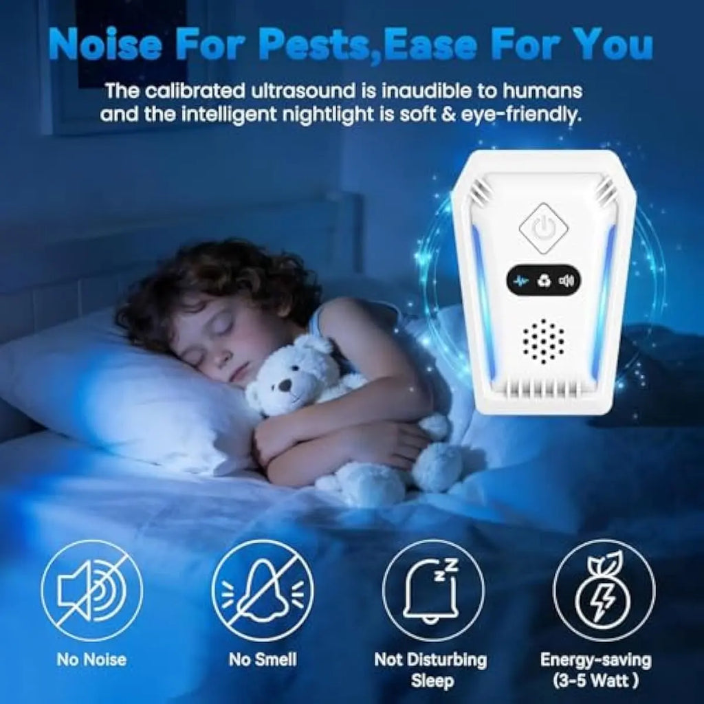 2026 Upgraded Ultrasonic Pest Repeller for Indoor Use Plug-In Device for Mice Rats Roaches Ants Spiders & Insects Home Ultrasonic Repellent with 3 Working Modes Frequency Technology Killer Bug Long-Lasting, Insect-Repelling Multi-Insect, anti Mosquito Mul