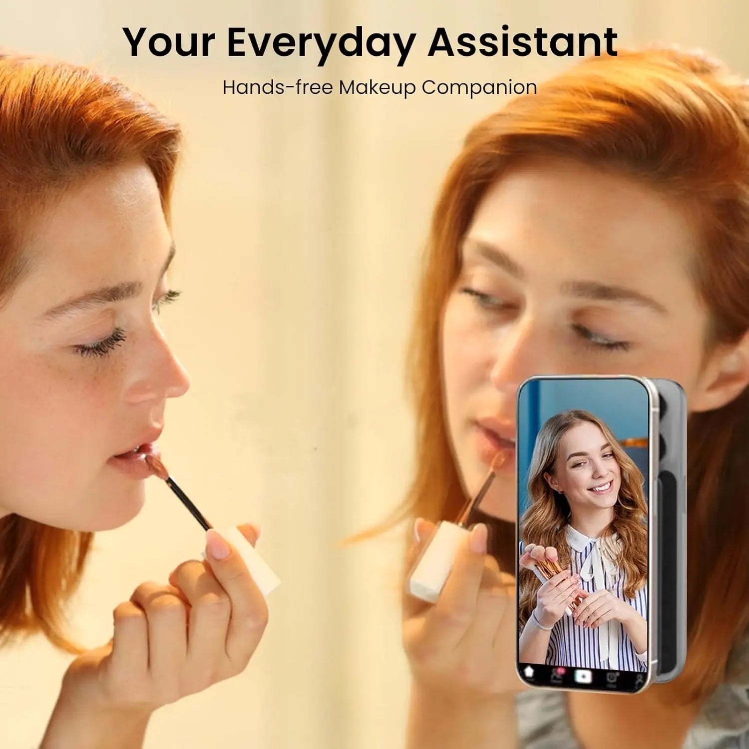 3Pcs Silicone Suction Cup Phone Mount, Double-Sided & Single-Sided Hands-Free Strong Grip Phone Holder for Tiktok Videos Selfies Shower Mirror, Non-Slip Reusable Phone Stand