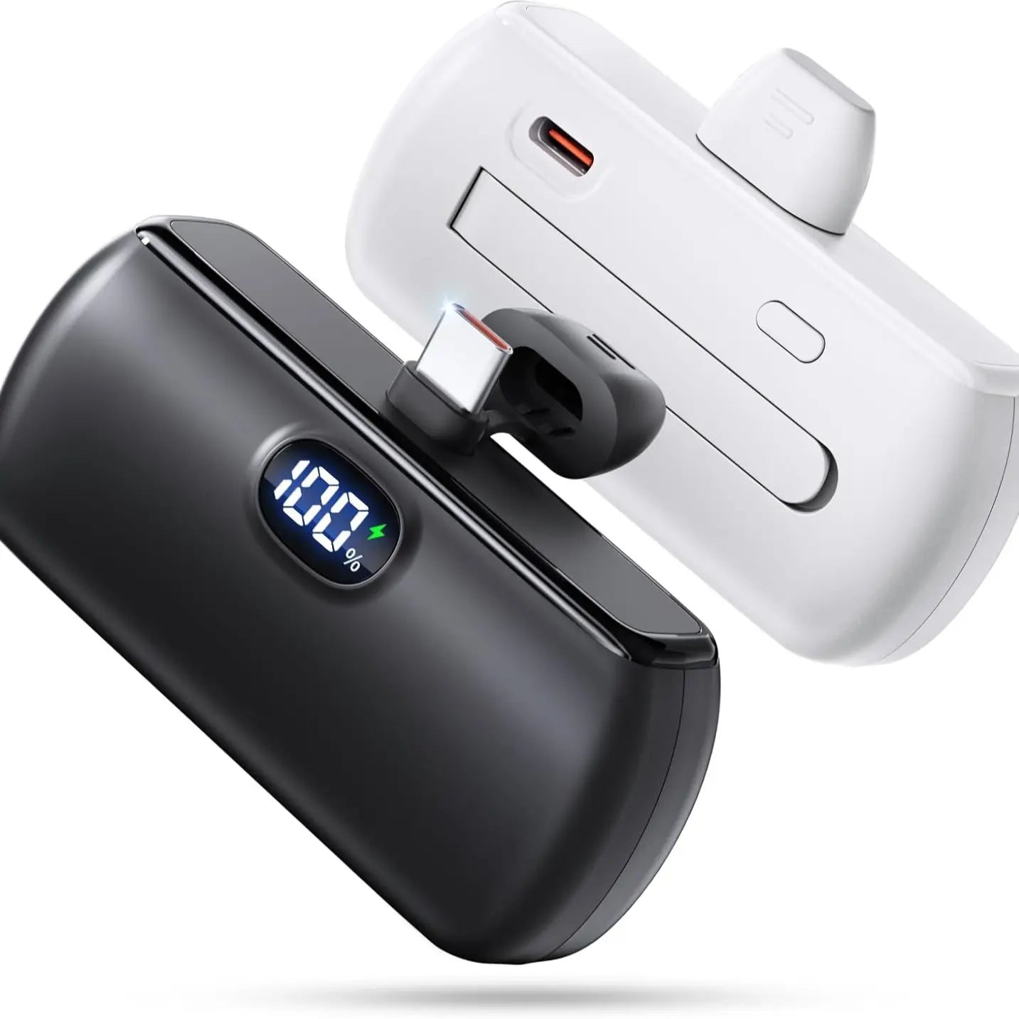 Portable Charger 2 Pack, 5000Mah Mini Power Bank with USB-C, 22.5W Max Fast Charging, LCD Display and Built-In Stand, Portable Phone Charger for Iphone 17/16/15 Android Travel,Z6 Summerwins