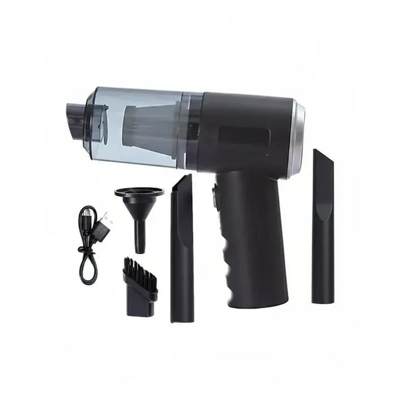 3-in-1 USB Rechargeable Handheld Vacuum Cleaner for Home and Automotive Use with Blower Function and Powerful Suction for Hard-to-Reach Areas
