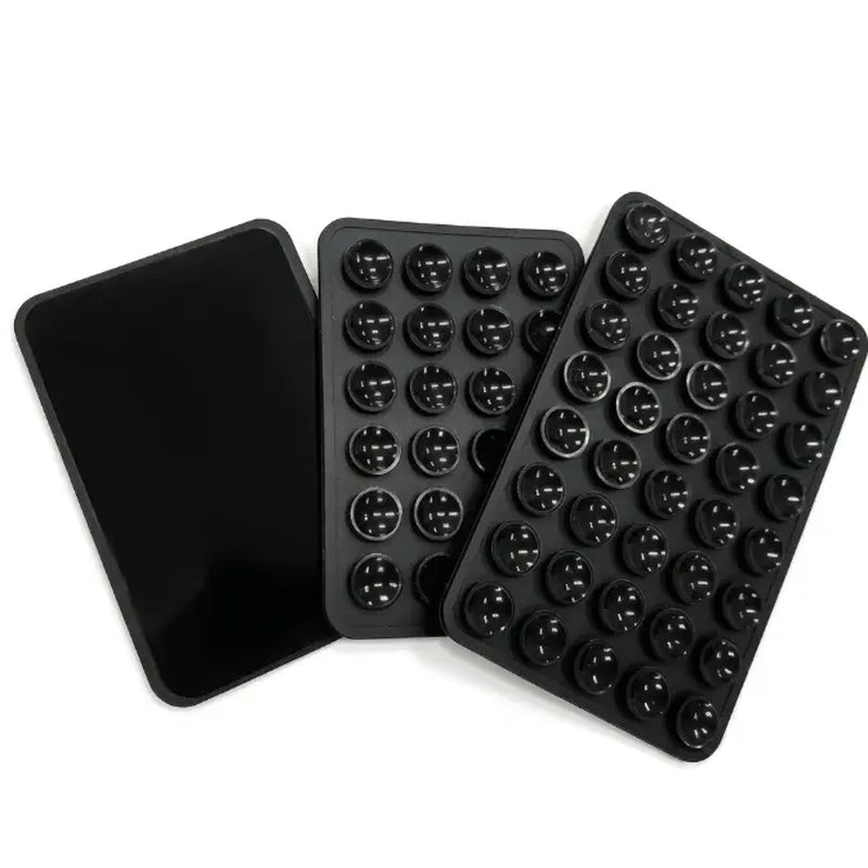 3Pcs Silicone Suction Cup Phone Mount, Double-Sided & Single-Sided Hands-Free Strong Grip Phone Holder for Tiktok Videos Selfies Shower Mirror, Non-Slip Reusable Phone Stand
