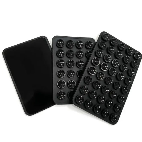 3Pcs Silicone Suction Cup Phone Mount, Double-Sided & Single-Sided Hands-Free Strong Grip Phone Holder for Tiktok Videos Selfies Shower Mirror, Non-Slip Reusable Phone Stand