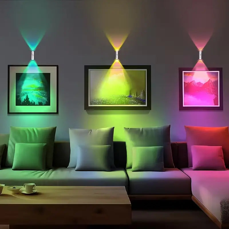 3/4-Piece Smart LED Motion Sensor Night Light - RGB Gradient Dimmable Wall Lamp, USB Rechargeable Indoor Ambient Lighting, Magnetic Step Lamp for Entryway, Bedroom, Living Room, Hallway, and DIY Decor
