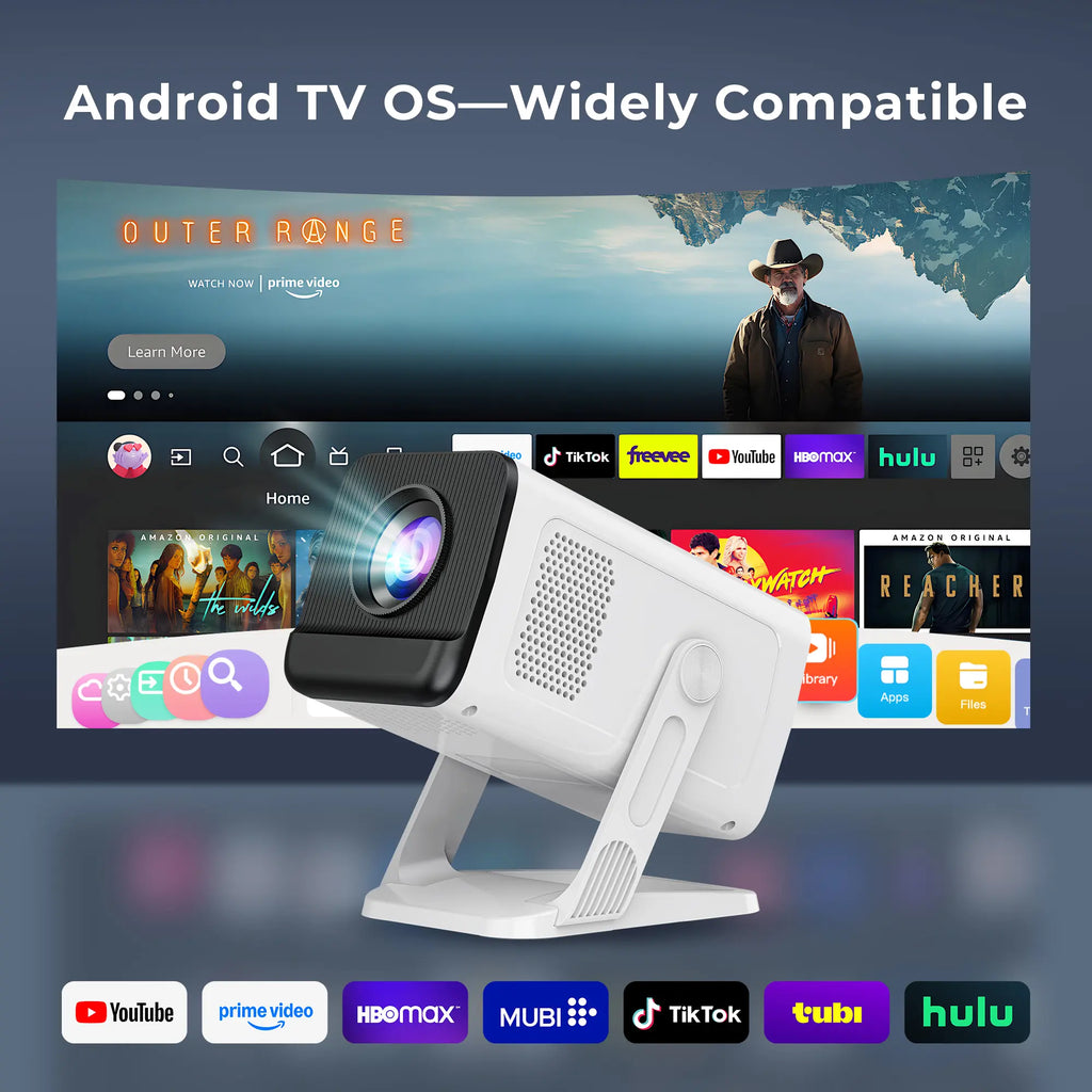 [2026 Upgraded] X1 Projector 300ANSI Android 14.0 Dual Wifi6 8K 4K Decode Auto Keystone Correction Wireless BT5.4 130"Screen 1280*720P Built-In Speaker 180° Rotatable Mini Portable Home Cinema Outdoor Audio Summervibes Gift
