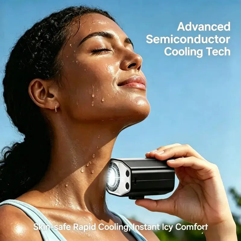 【Summer Survivals】Joytutus 2026 Semiconductor Cooling Car Clip on Fan with LED Display - 360° Rotation, 100 Speeds Adjustable, USB Rechargeable Personal Cooling Fan, 16℃ Semi-Cooling Wide Clamp 20Hr Battery 3000Mah Battery