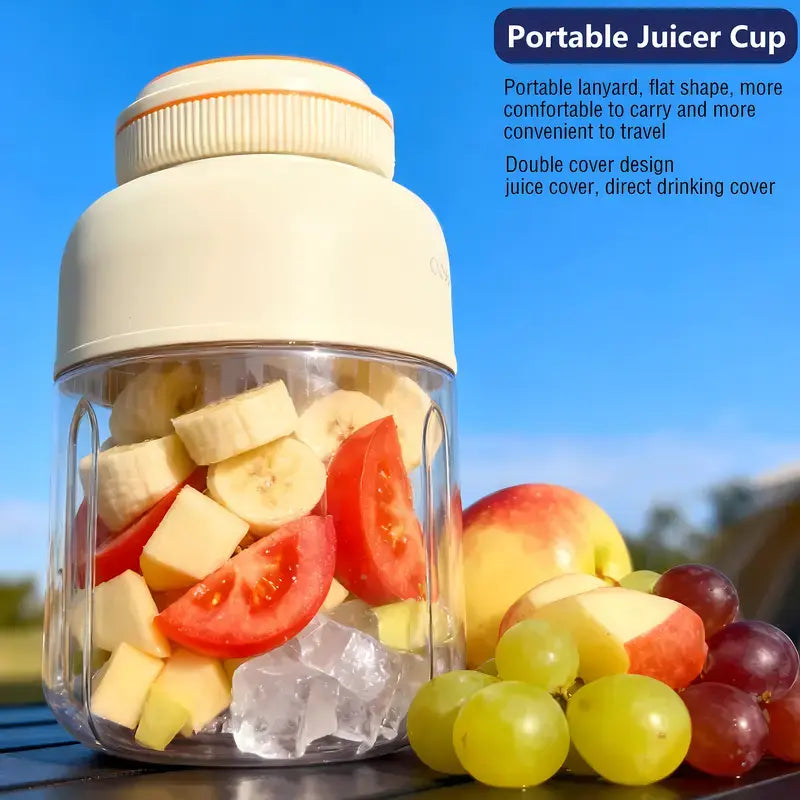 Portable Juicer and Blender Cup, USB Rechargeable Multifunctional Smoothie Maker, Essential Summer Appliance