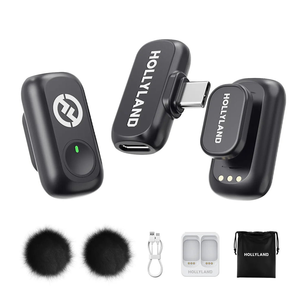 Hollyland Wireless Microphone LARK A1 USB-C for Iphone & Android 45Khz/24Bit, Magnetic Mini Mic for Podcast, Vlogging