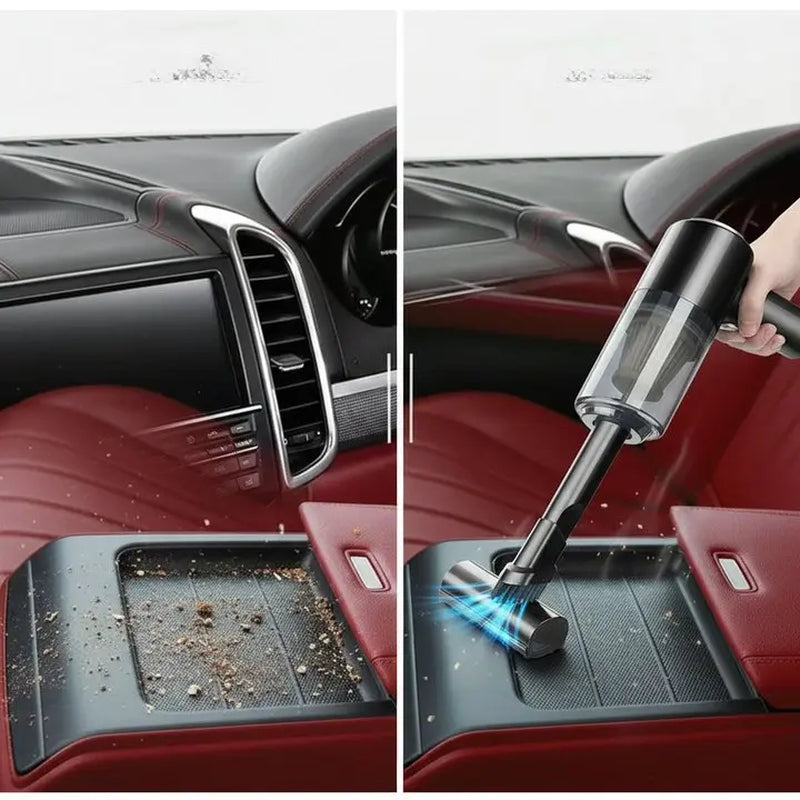 3-in-1 USB Rechargeable Handheld Vacuum Cleaner for Home and Automotive Use with Blower Function and Powerful Suction for Hard-to-Reach Areas