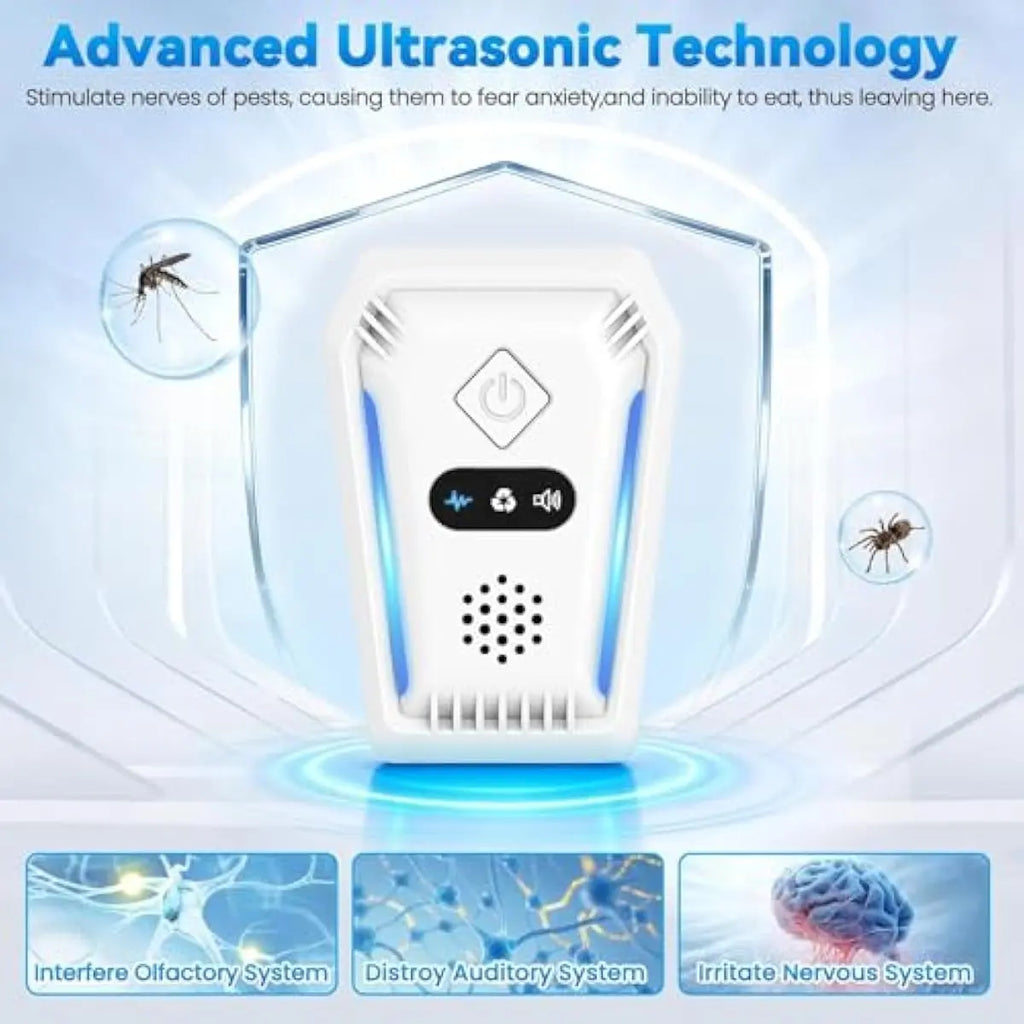 2026 Upgraded Ultrasonic Pest Repeller for Indoor Use Plug-In Device for Mice Rats Roaches Ants Spiders & Insects Home Ultrasonic Repellent with 3 Working Modes Frequency Technology Killer Bug Long-Lasting, Insect-Repelling Multi-Insect, anti Mosquito Mul