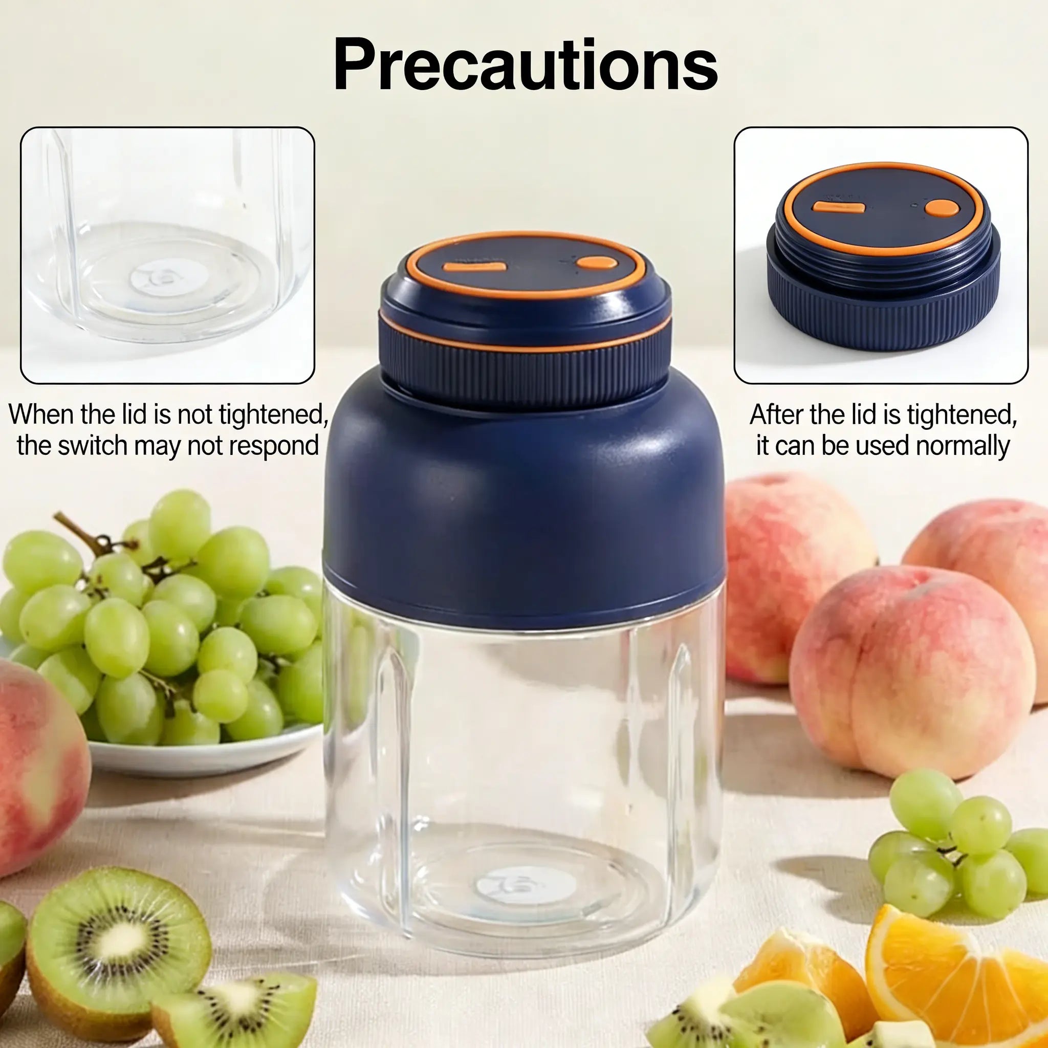 Portable Juicer and Blender Cup, USB Rechargeable Multifunctional Smoothie Maker, Essential Summer Appliance